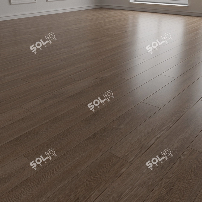 Engineered Oak Parquet Flooring 3D model image 2