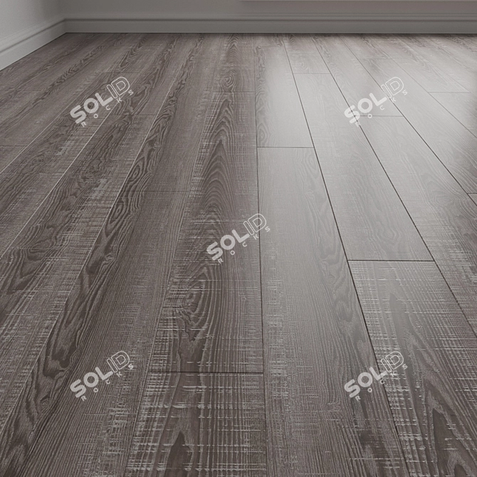 Engineered Dark Oak Laminate Floor 3D model image 1