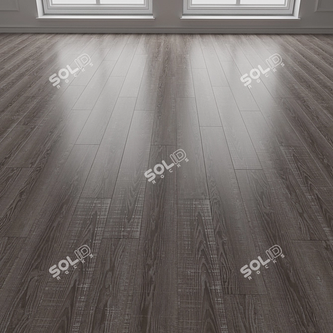 Engineered Dark Oak Laminate Floor 3D model image 3