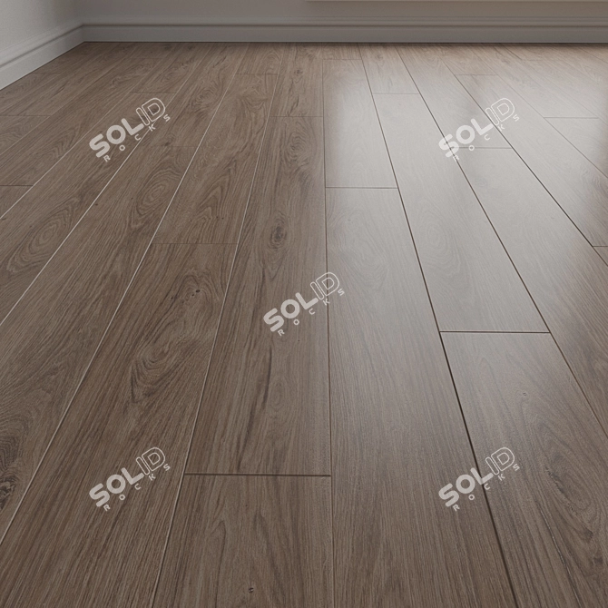 Designer Parquet Flooring Set 3D model image 4