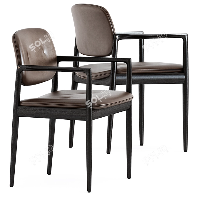 Yoko Dining Chair: Elegant Design 3D model image 1