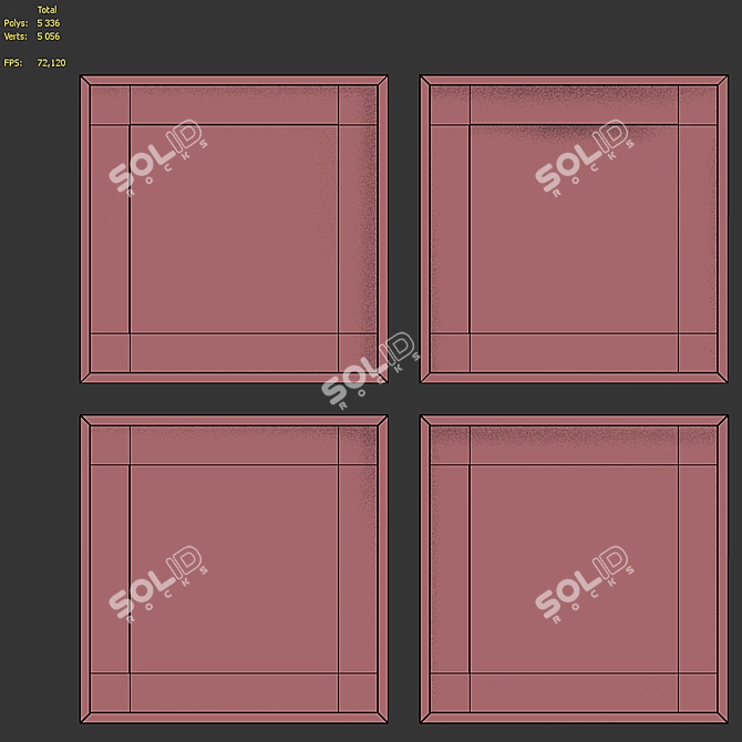 Modern Abstract Picture Frame Set 3D model image 7