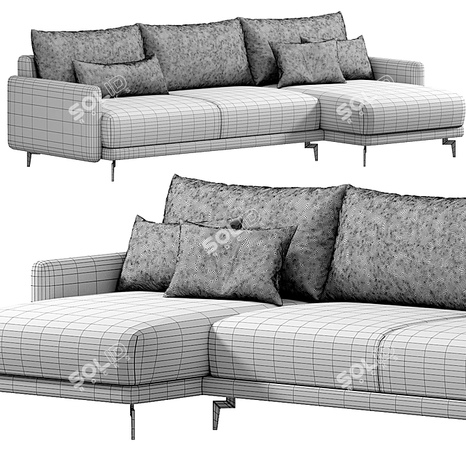 Modern Archi Sofa by SKdesign 3D model image 3