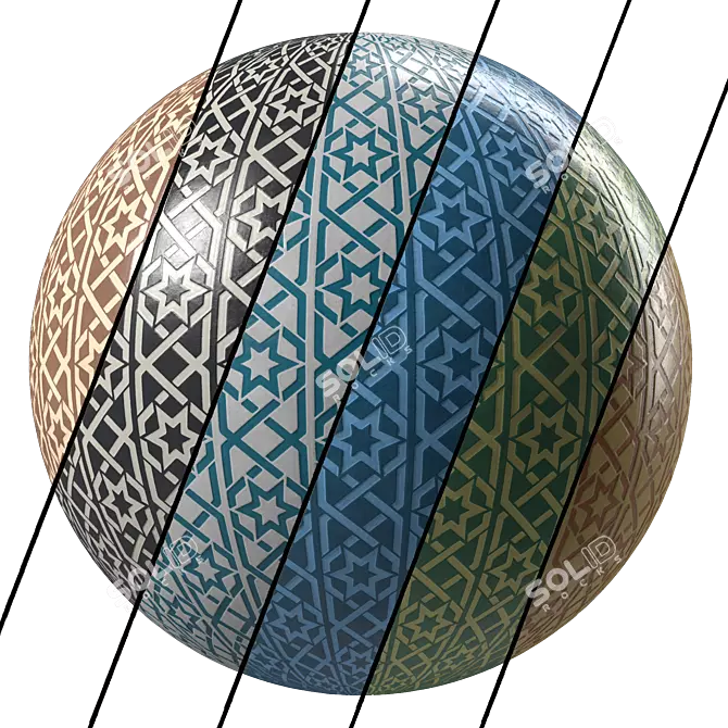 Islamic Stone Mosaic 4k Texture 3D model image 6