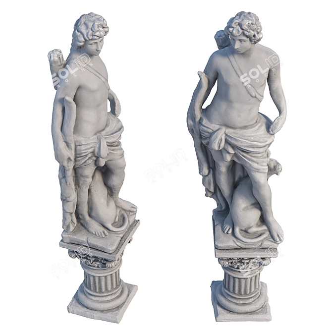 Greek Sculpture Tristan 3D model image 5