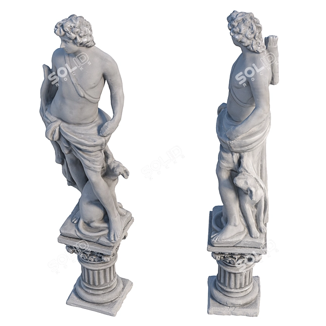 Greek Sculpture Tristan 3D model image 7