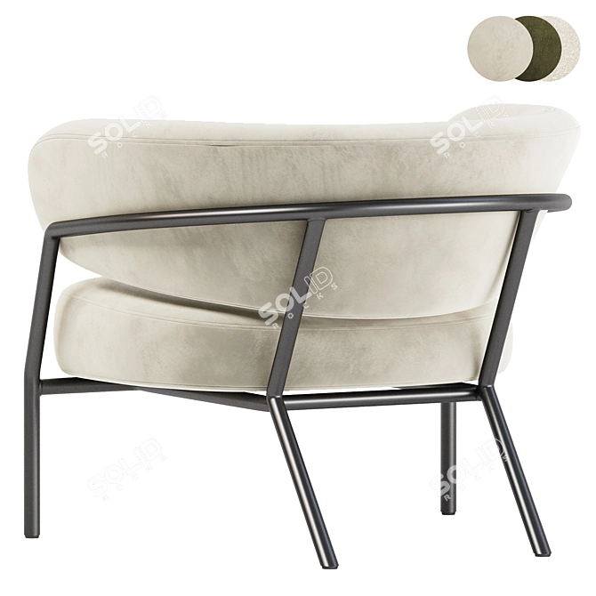 Elegant NANI Armchair in 3D 3D model image 4