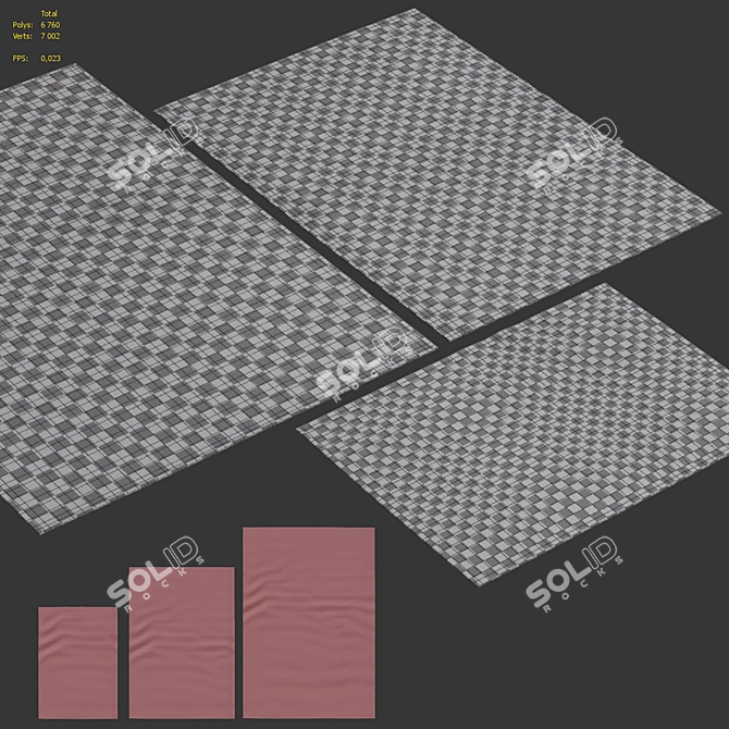 Navyn Area Rugs Collection 3D model image 6