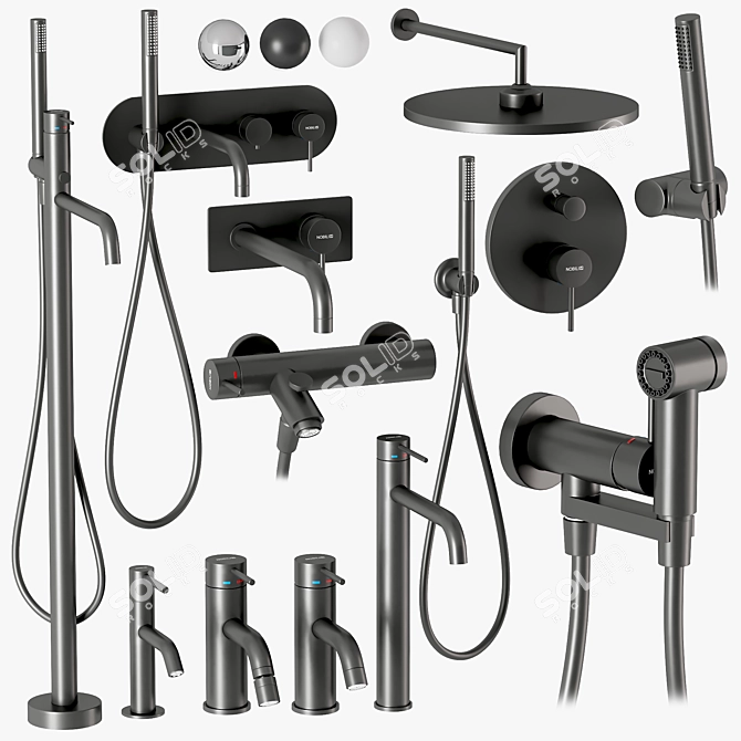 Nobili Bathroom Fixtures Set 3D model image 1