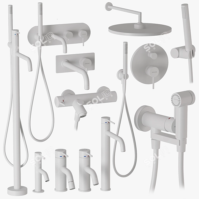 Nobili Bathroom Fixtures Set 3D model image 3