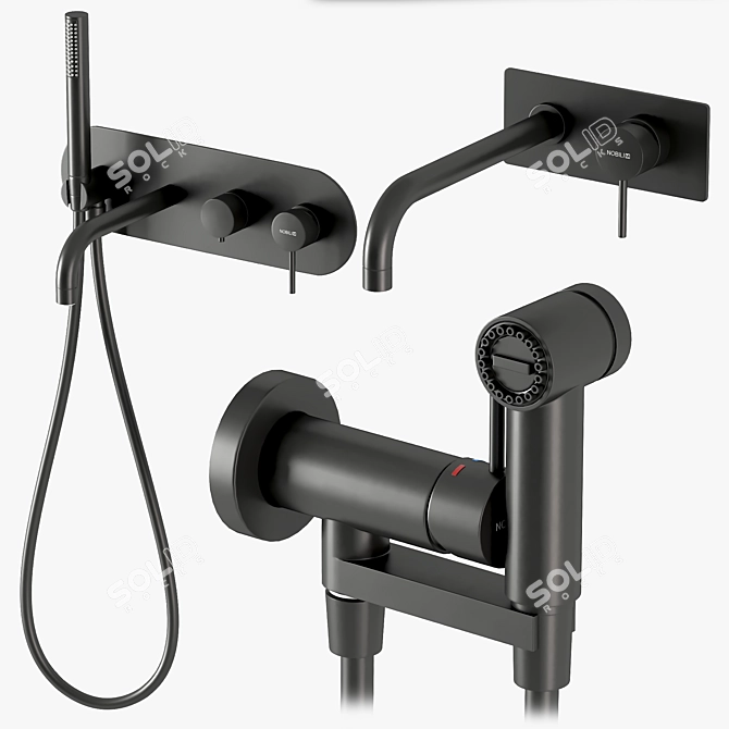 Nobili Bathroom Fixtures Set 3D model image 5