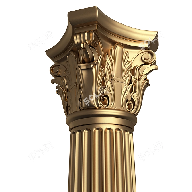 Modern Architectural Column Capital 3D model image 2