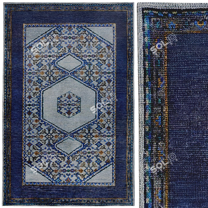 Surya Haven Rug 5'6"x8'6" Dimensions 3D model image 1