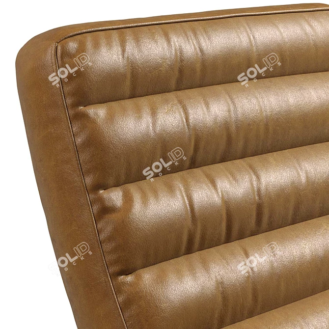  Luxe Leather Lounger: Exclusive Comfort 3D model image 3