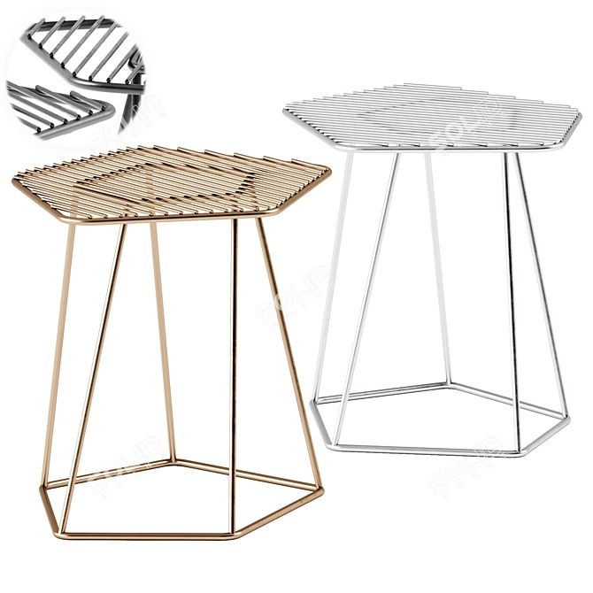 Bonaldo Tectonic Side Table 3D model image 1