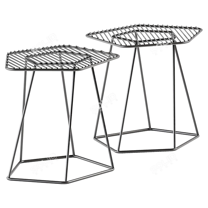 Bonaldo Tectonic Side Table 3D model image 2