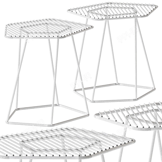 Bonaldo Tectonic Side Table 3D model image 3