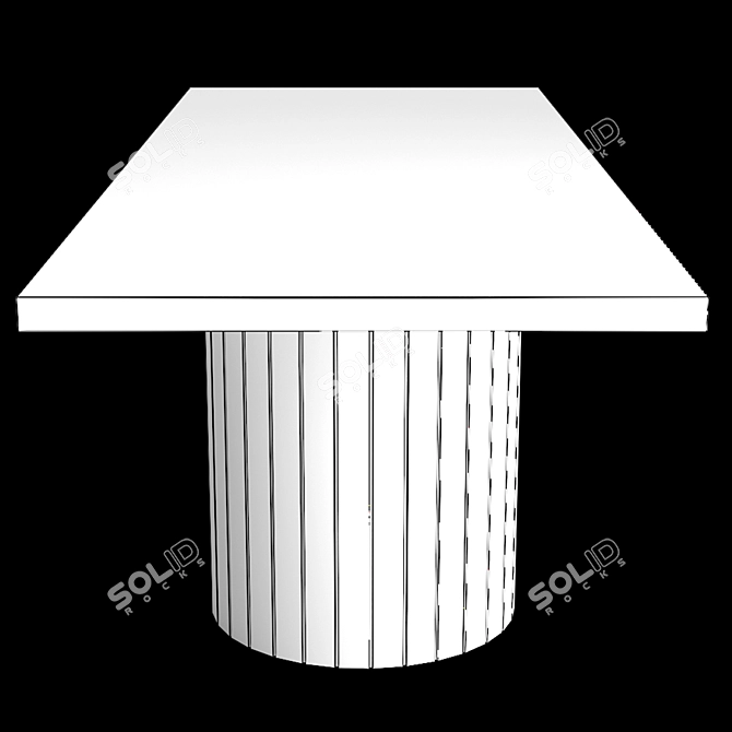  Sleek Barrel Table Design 3D model image 5