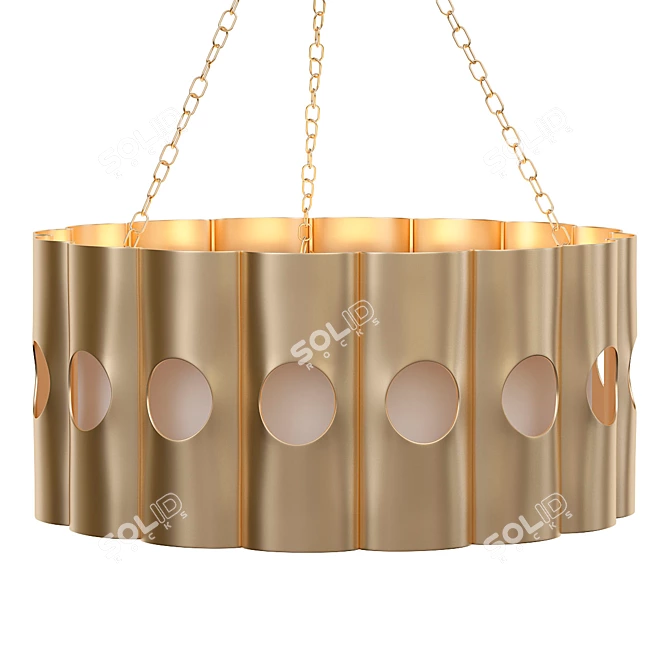 Sleek Sacramento Chandelier Shine 3D model image 1