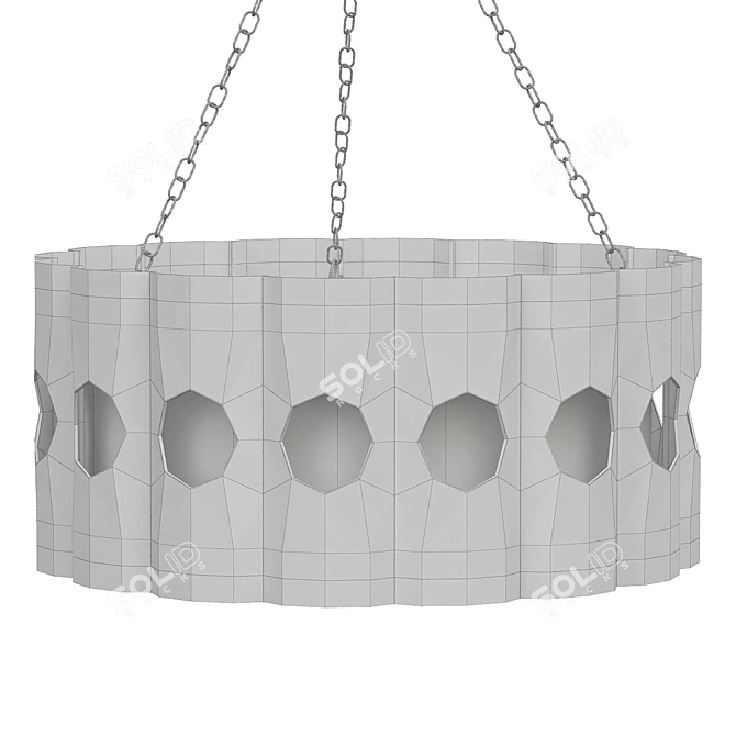 Sleek Sacramento Chandelier Shine 3D model image 2