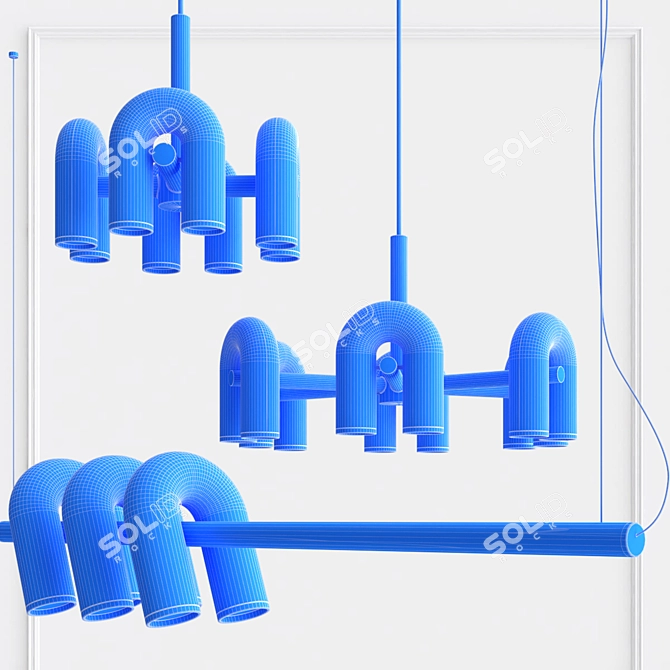 Cirkus Modular Pendant Light Fixture 3D model image 5