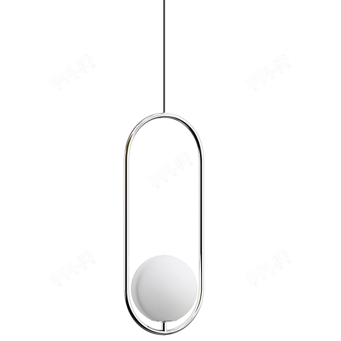 Modern Design Hoop Pendant Lamp 3D model image 1