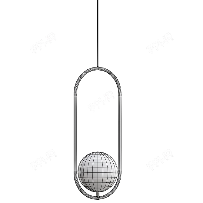 Modern Design Hoop Pendant Lamp 3D model image 2