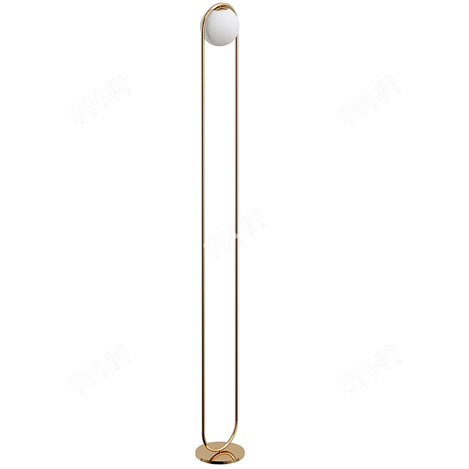 Modern Hoop FL Design Lamp 3D model image 1