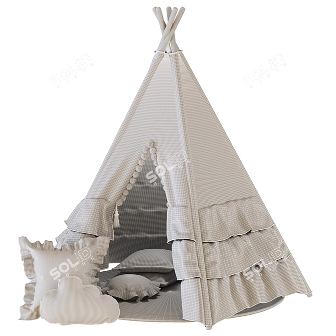 Kids Teepee Room Decor Model 3D model image 5