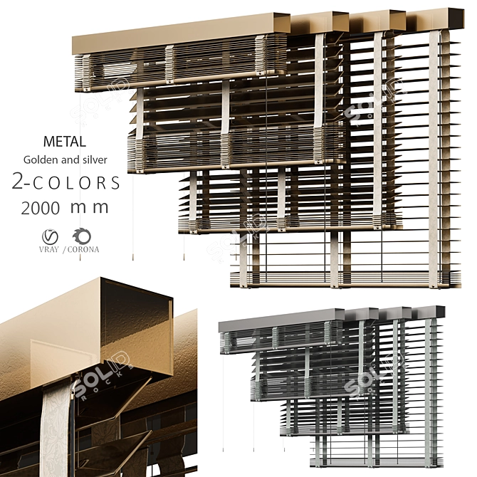 Modern Metal Blind Volume 07 3D model image 1