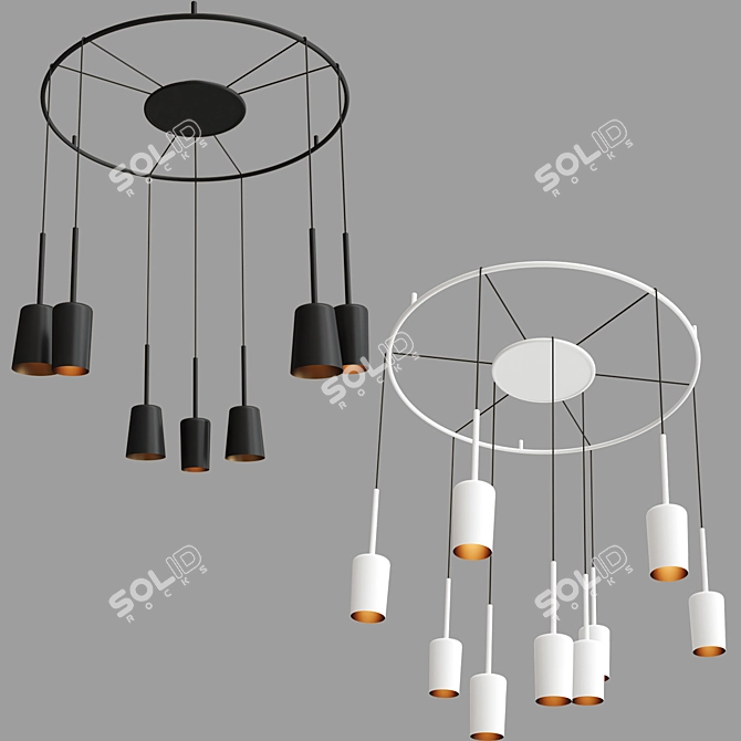 Modern Pendant Lighting HOOLAHOOP Design 3D model image 2