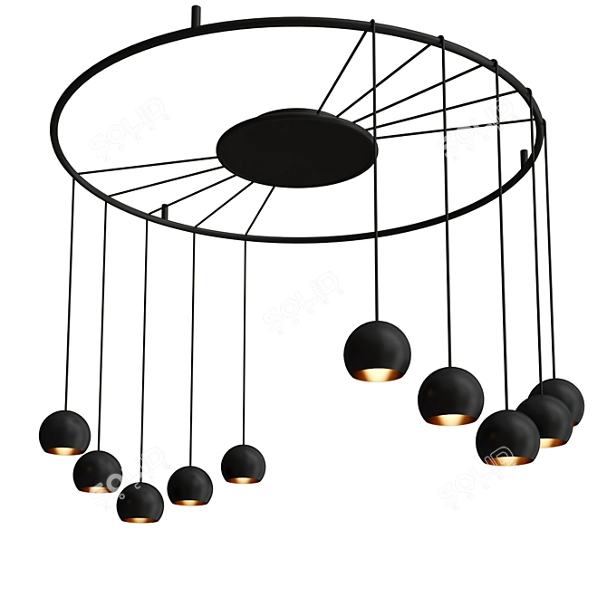 Modern Pendant Lighting HOOLAHOOP Design 3D model image 3