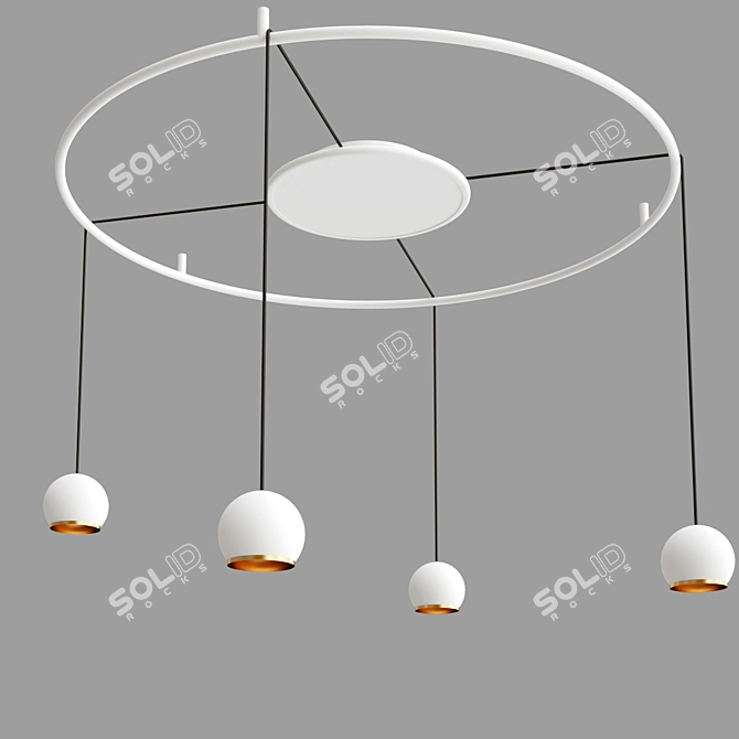 Modern Pendant Lighting HOOLAHOOP Design 3D model image 4