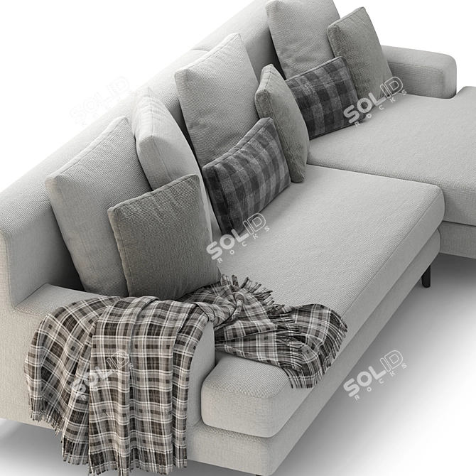 Elegant Corner Sofa in Portofino 3D model image 5