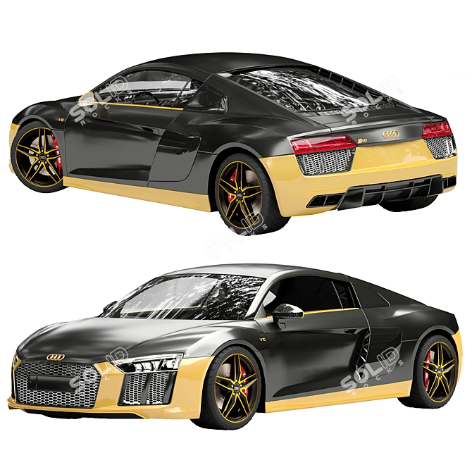 Audi R8 Luxury Car Model 3D model image 2