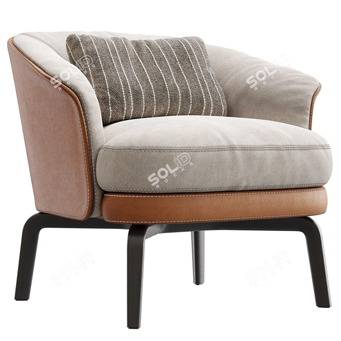 Elegant Nivola Chair Design 3D model image 1