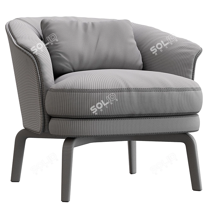 Elegant Nivola Chair Design 3D model image 5