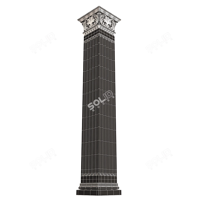 Capital Column 3D Model Kit 3D model image 6