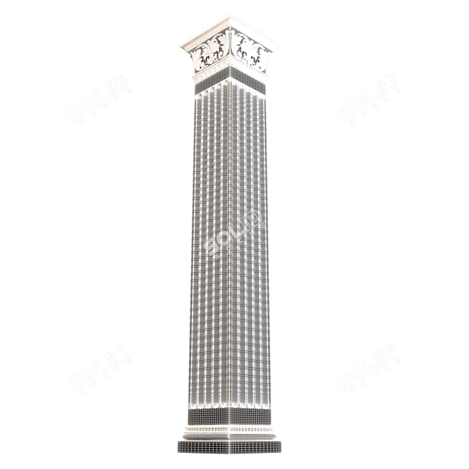 Capital Column 3D Model Kit 3D model image 7