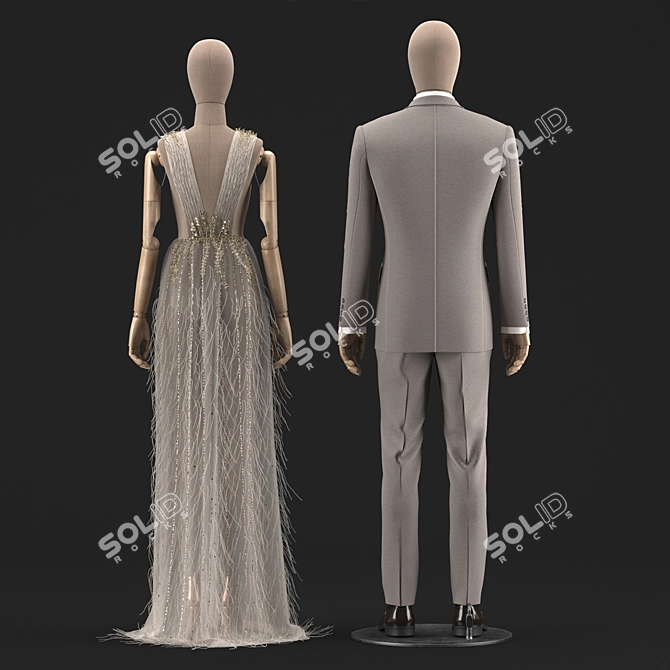 Corona 3ds Max Mannequin Set 3D model image 4