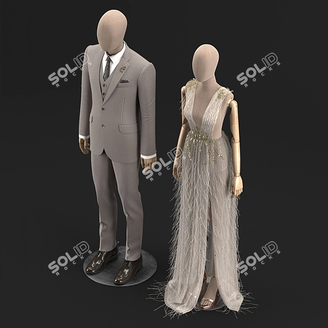 Corona 3ds Max Mannequin Set 3D model image 5