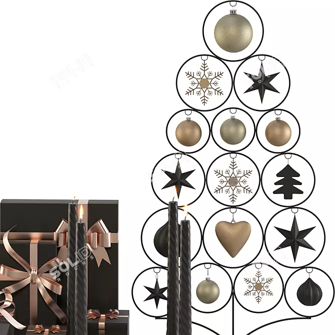 Festive Christmas Decor Set 3D model image 5