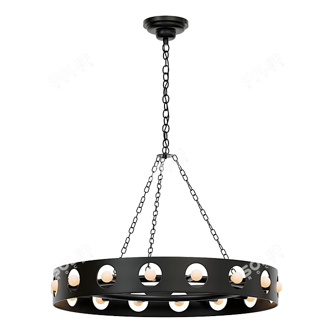 Glamorous Arteriors Redondo Chandelier 3D model image 1