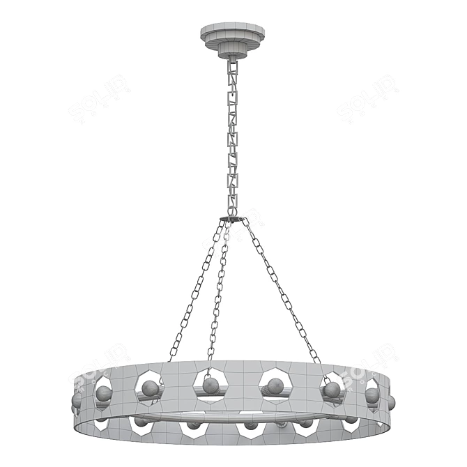 Glamorous Arteriors Redondo Chandelier 3D model image 2