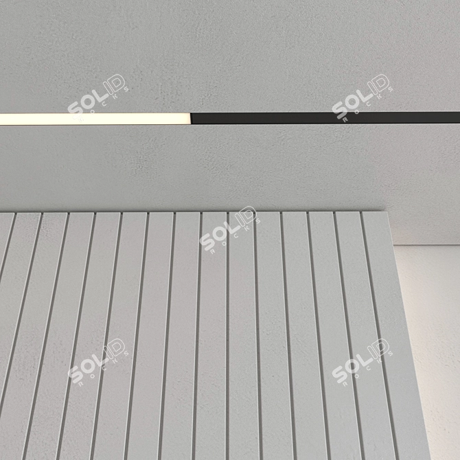 Samsung AU8000 65" TV Wall Set 3D model image 6