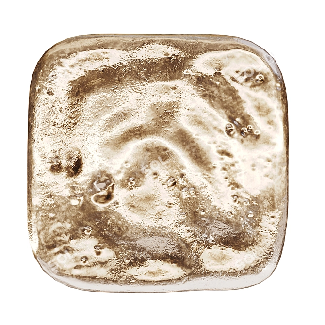 Silver Branch Furniture Handle 3D model image 2