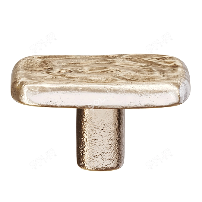 Silver Branch Furniture Handle 3D model image 3