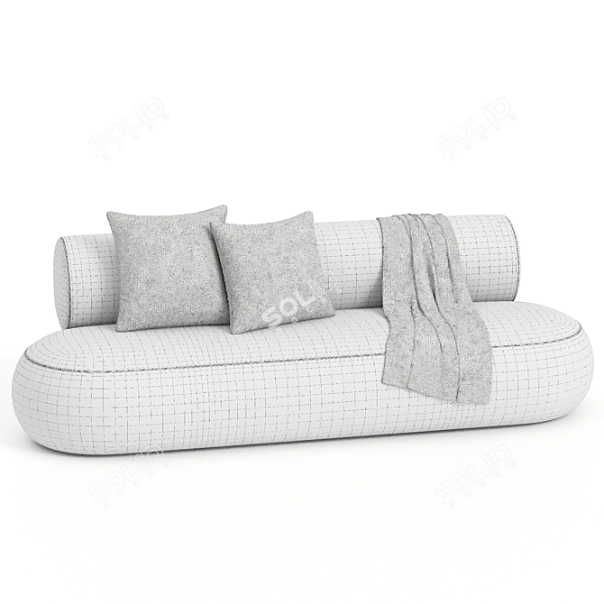 Hippo Sleek Modern Sofa Design 3D model image 4