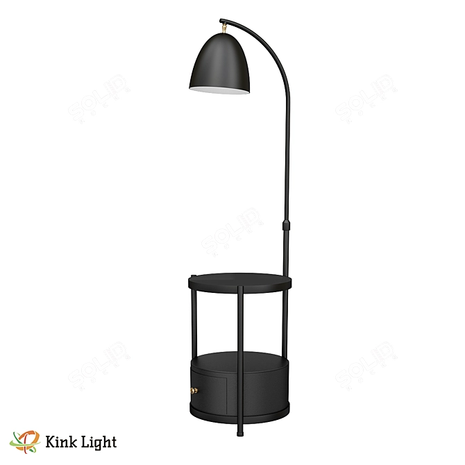 Classic Floor Lamp Table Combo 3D model image 1