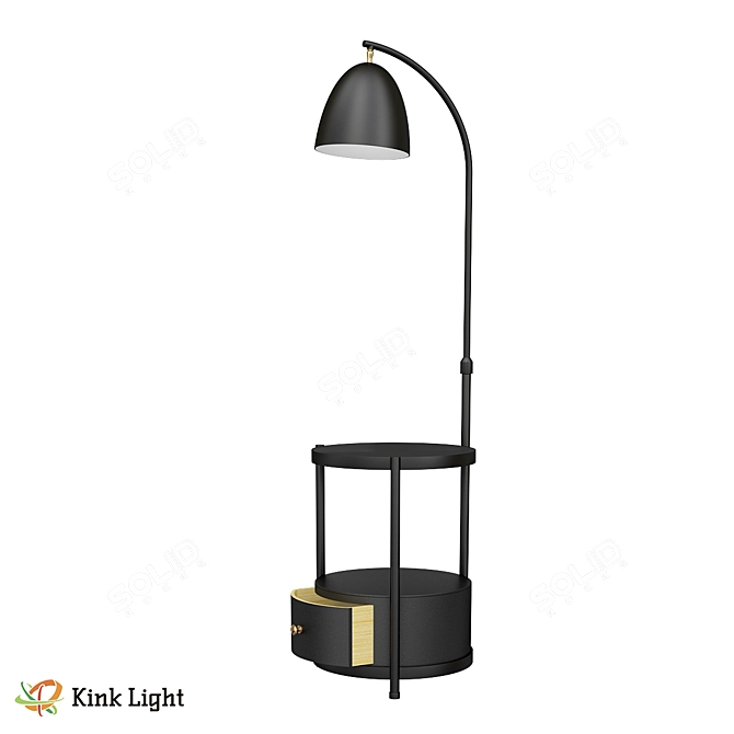 Classic Floor Lamp Table Combo 3D model image 2